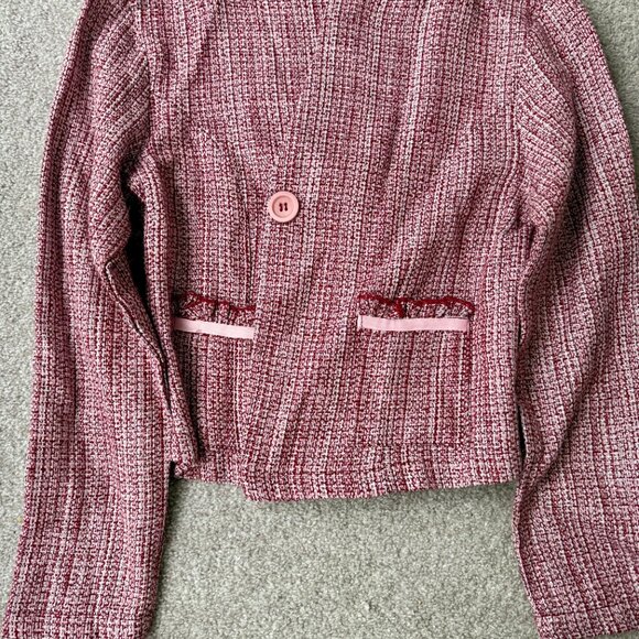 XOXO Pink Tweed Midi Skirt Set - Picture 3 of 4